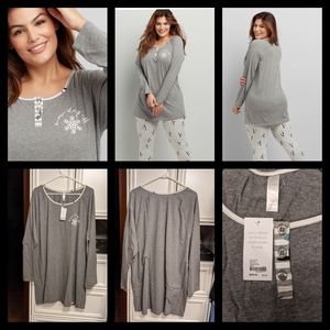 Cacique long sleeve sleep shirt size 26/28